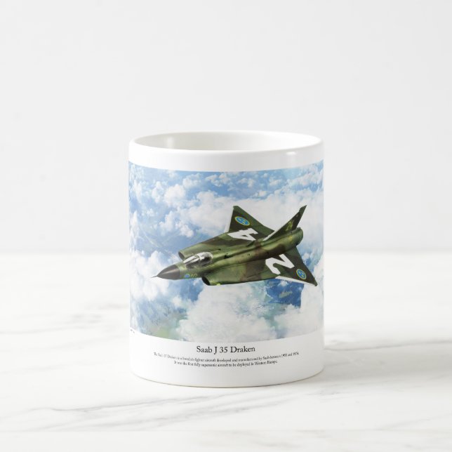 Saab 35 Draken  Coffee Mug (Center)