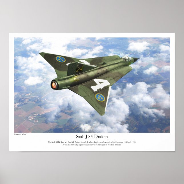 Saab 35 Draken Poster (Front)