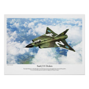 Saab 35 Draken Poster
