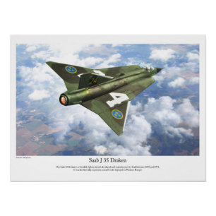 Saab 35 Draken Poster