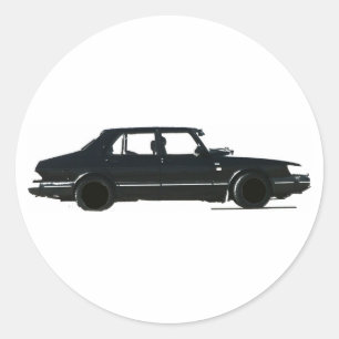 SAAB 900 CLASSIC ROUND STICKER