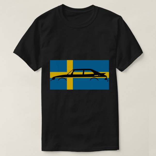Saab 900 Flag art   T-Shirt (Design Front)