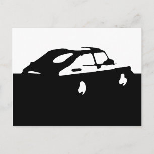 Saab 900 SPG/Aero - Black on light postcard