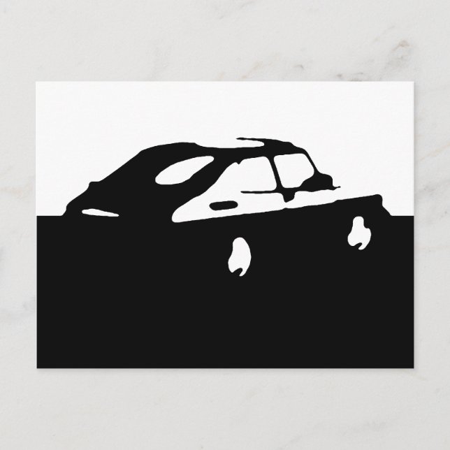 Saab 900 SPG/Aero - Black on light postcard (Front)