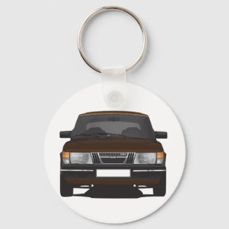 Saab 900 turbo (brown) key ring