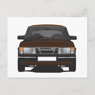 Saab 900 turbo (brown) postcard