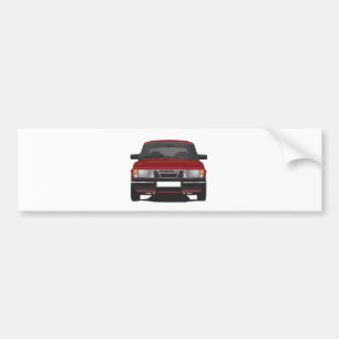 Saab 900 turbo (red) bumper sticker