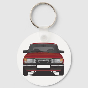 Saab 900 turbo (red) key ring