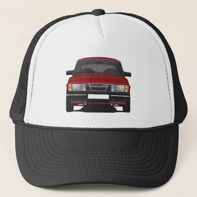 Saab 900 turbo (red) trucker hat (Front)
