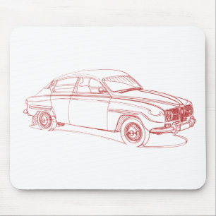 Saab 96 1967 mouse mat