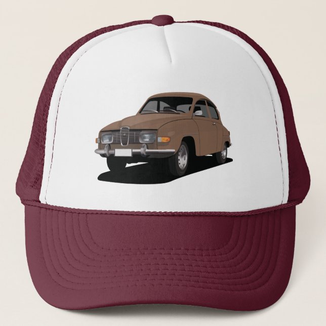 Saab 96 in six colors trucker hat (Front)