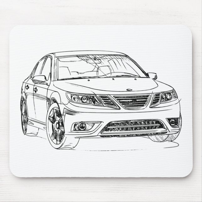 Saab 9-3 Turbo X 2008 Mouse Mat (Front)