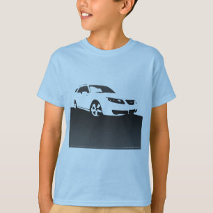 Saab 9-5 Aero front - Charcoal on light bkgd T-Shirt