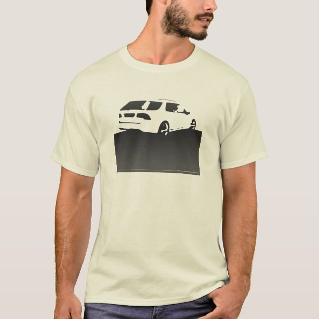 Saab 9-5 Aero rear - charcoal for light shirts (Front)