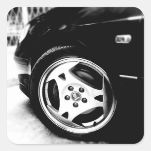 Saab Aero (klingon) wheel Square Sticker