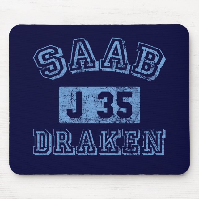 Saab Draken - BLUE Mouse Mat (Front)