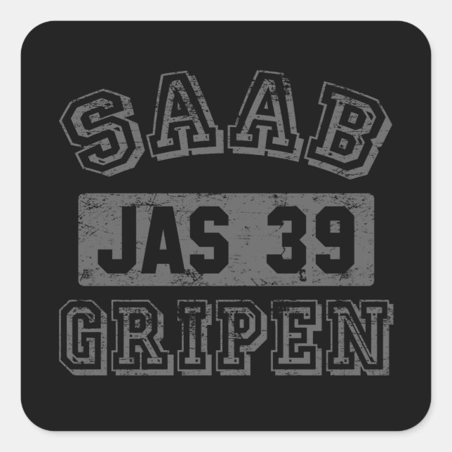 Saab Gripen Square Sticker (Front)