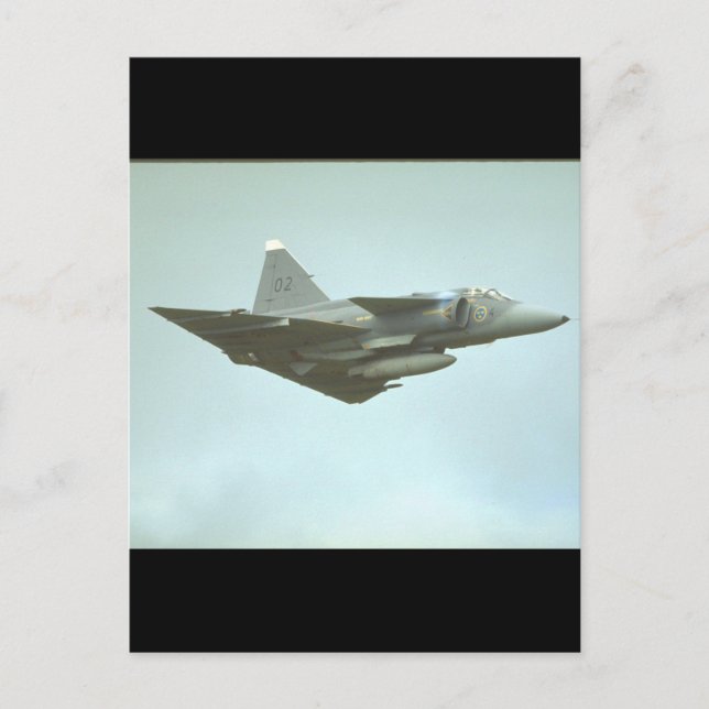 Saab JA37 Viggen, Swedish_Aviation Photography II Postcard (Front)