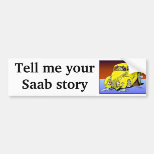 Saab story bumper sticker