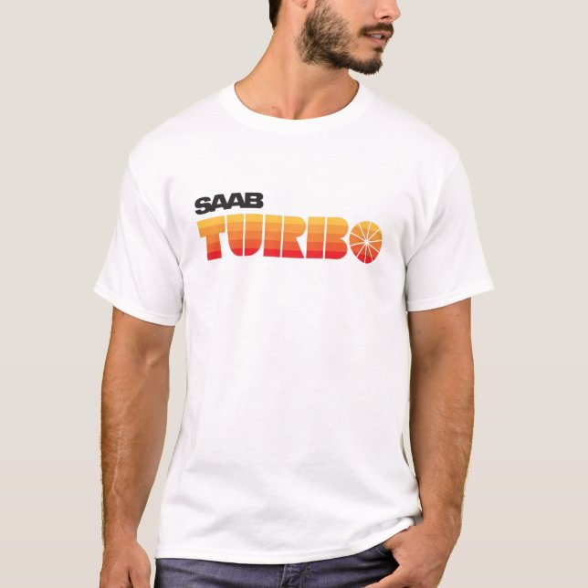 SAAB Turbo retro look badge stripes T-Shirt (Front)