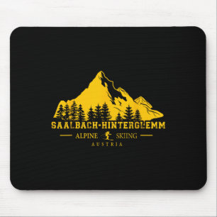 Saalbach Hinterglemm Austria Ski Resort Alpine Ski Mouse Mat