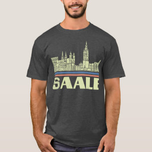 Saale City Gift Germany City Silhouette Skyline De T-Shirt