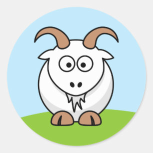 Saanen Goat Classic Round Sticker