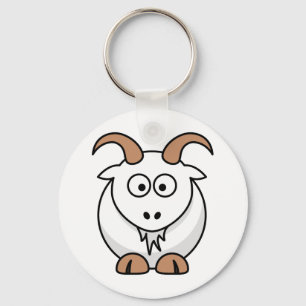Saanen Goat Key Ring