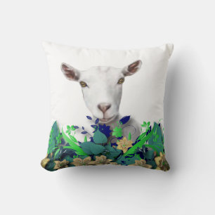 Saanen Goat Painting Herd Name Goat Pillow