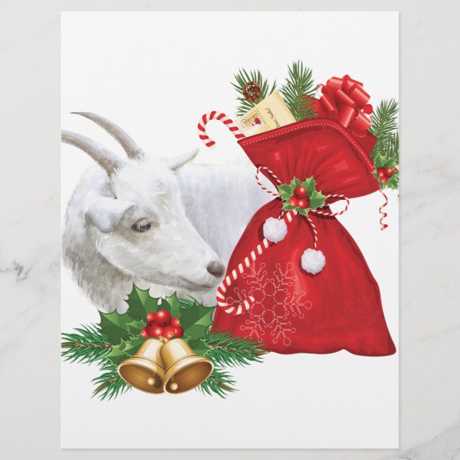 Saanen Goat With Holiday Spirit (Front)