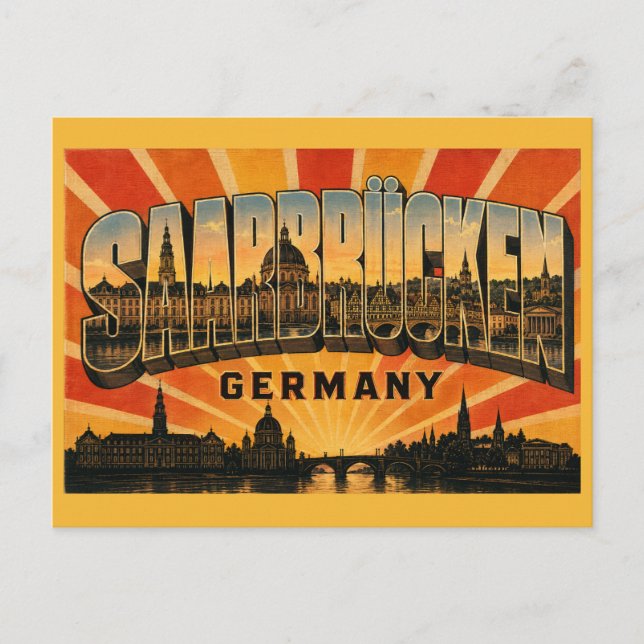 Saarbrücken Germany Castle Postcard (Front)