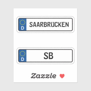 Saarbrucken kennzeichen, German Car License Plate