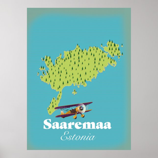 Saaremaa Estonia map  Poster (Front)