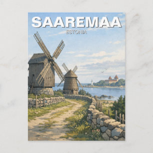 Saaremaa Estonia Travel Postcard