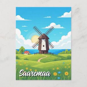 Saaremaa Estonia Travel Postcard