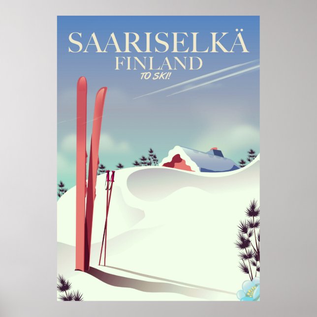 Saariselkä Finland ski poster (Front)