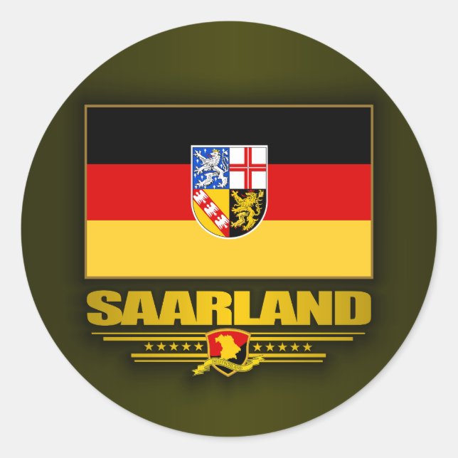 Saarland Classic Round Sticker (Front)