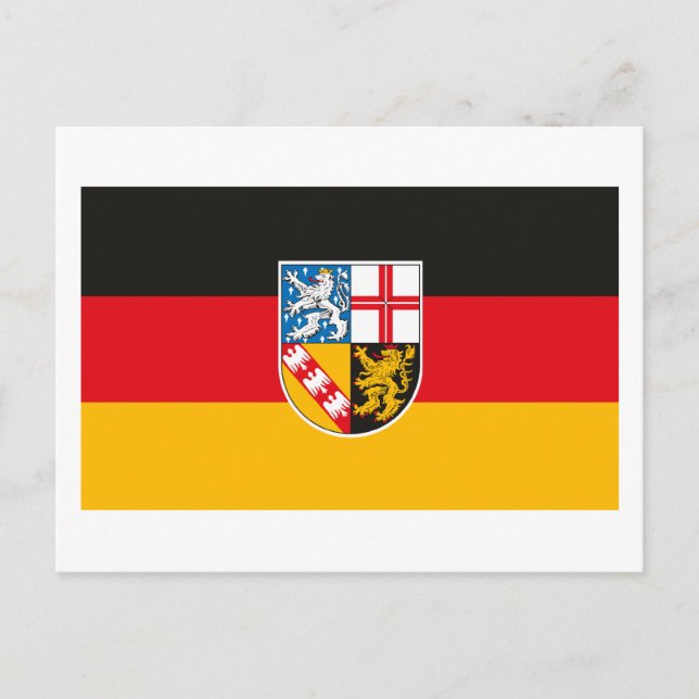 Saarland Flag Postcard (Front)