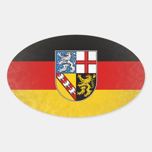 Saarland Oval Sticker (Front)
