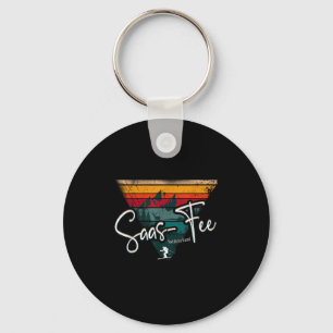Saas-fee Ski Resort Swiss Alps Alpine Skiing Switz Key Ring