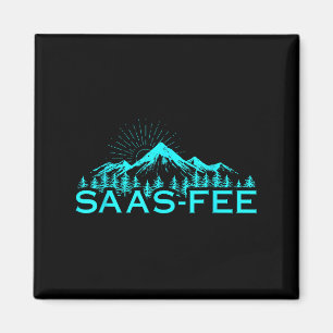 Saas-fee Ski Resort Swiss Alps Skiing Switzerland Magnet