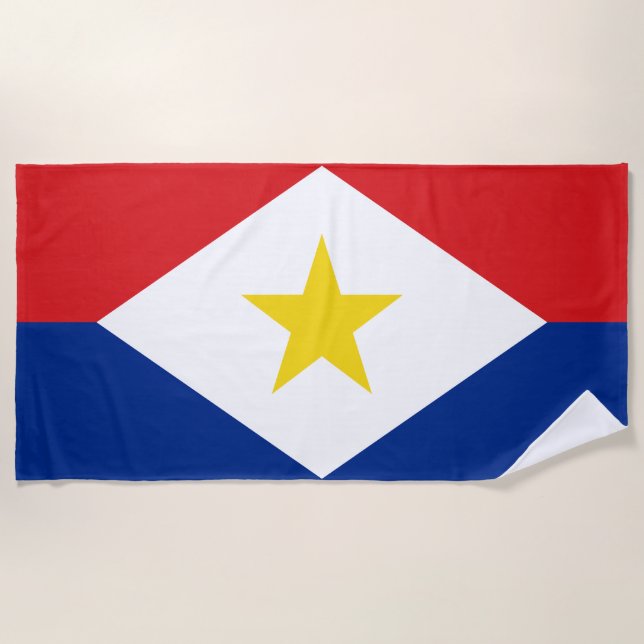 Saba Flag Beach Towel (Front)