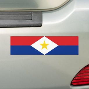 Saba Flag Bumper Sticker