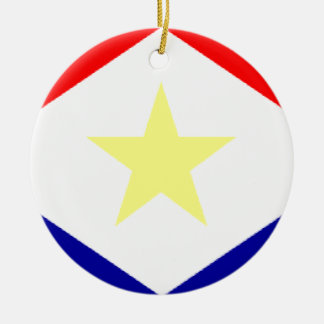 Saba Flag Ceramic Tree Decoration