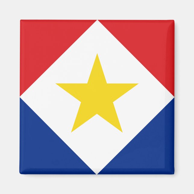 Saba Flag Magnet (Front)