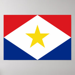 Saba Flag Poster