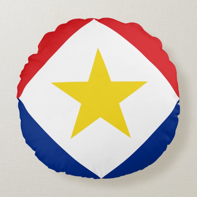 Saba Flag Round Cushion (Front)