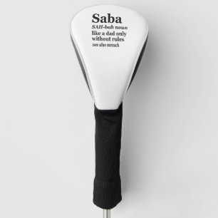 Saba Grandpa Hebrew Jewish Family Holiday Gift Golf Head Cover