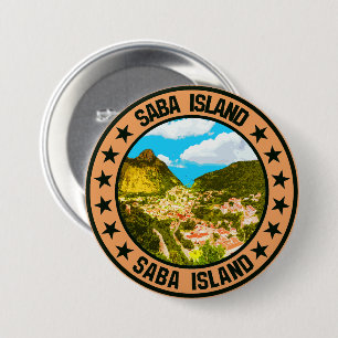 Saba Island 7.5 Cm Round Badge