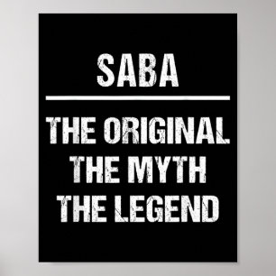 Saba The Original Name Myth Legend Hebrew Poster